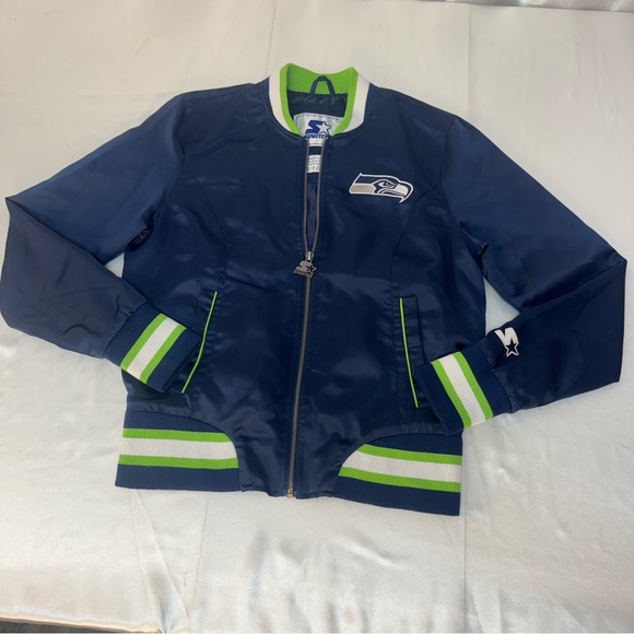 Seattle Seahawks Women’s Starter Full Zip Jacket with Logo Embroidery - Picture 1 of 16